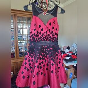 Original 2016 Harley Quinn DC Comics Prom formal dress, Hot Topic exclusive